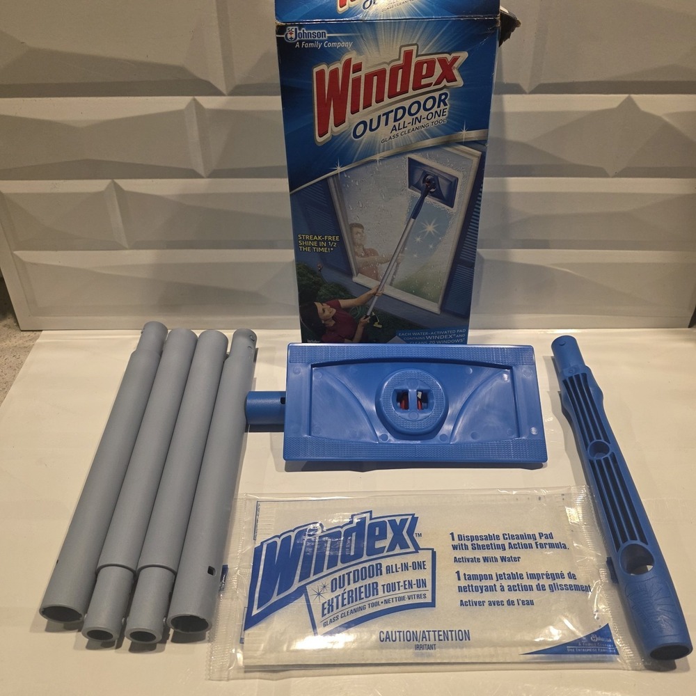 Windex Outdoor All In One Glass Window Cleaner Tool Starter Kit Open Box One Pad - Picture 4 of 6